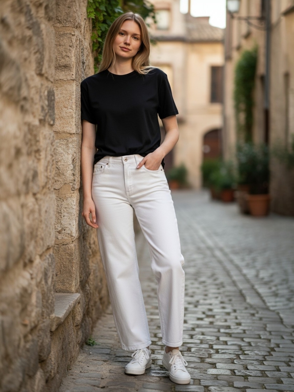Zara Classic Wide Leg High-Rise Cropped White Jeans for Women NWT